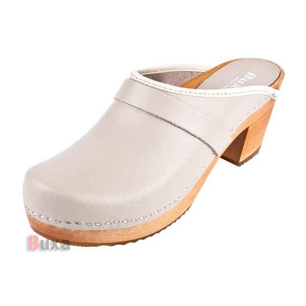 Damen-Clogs mit hohem Absatz OS1 – Beige