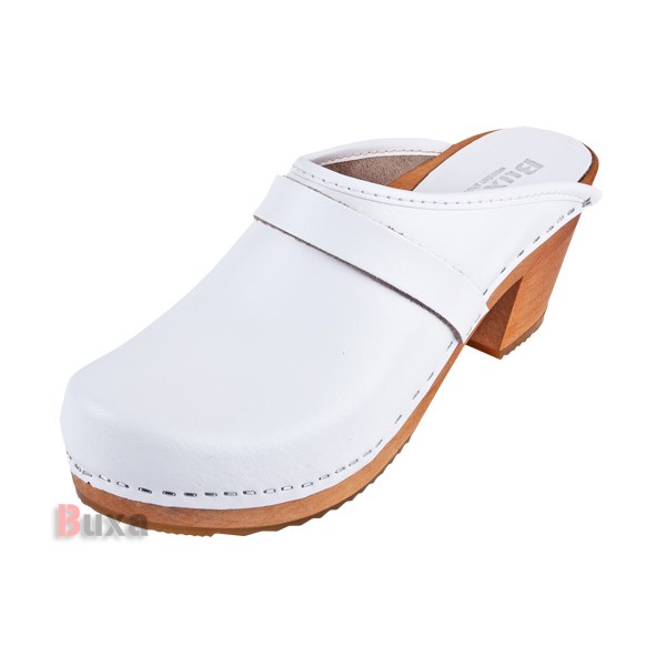 Damen-Clogs mit hohem Absatz OS1 – Weiß