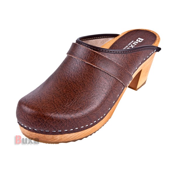 Damen-Clogs mit hohem Absatz OS1 – Braun