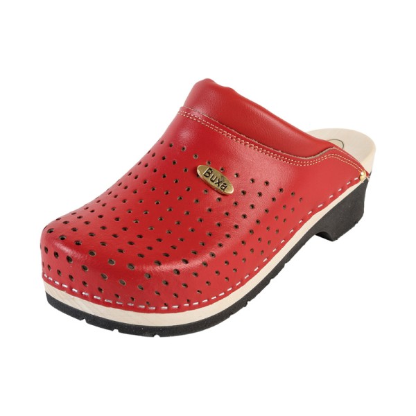 Clogs auf Gummisohle SuperKomfort FPU11 - Rot Schwarz