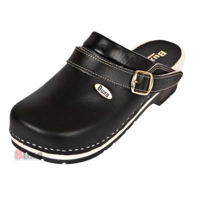 Dřeváky na gumové podrážce SuperComfort FPU10p - černé Dřeváky na gumové podrážce SuperComfort FPU10p - černé