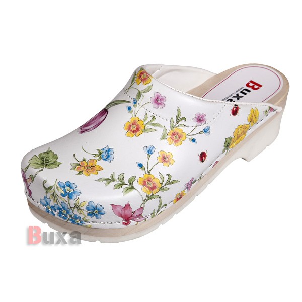 Clogs mit Gummisohle Comfort FPU3 – Blumenmuster