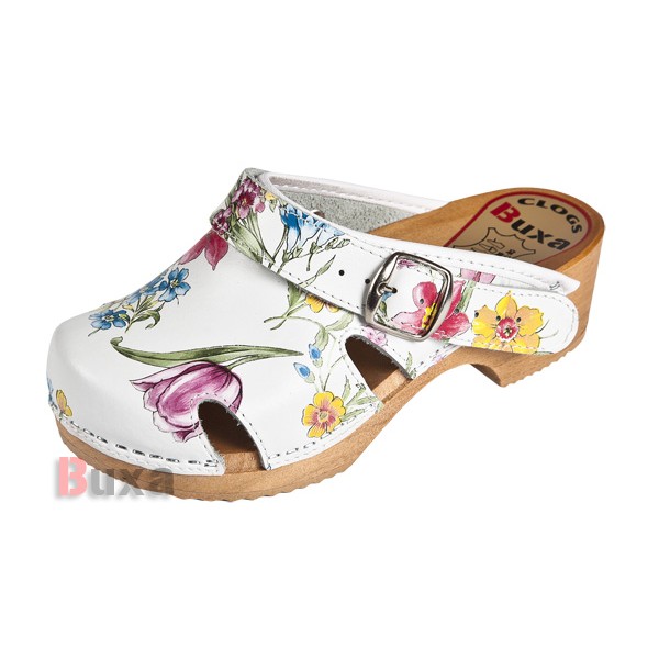 Kinder-Holzschuhe DZOT - Floral