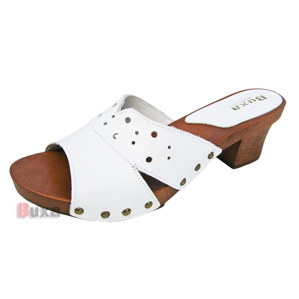 Women's Low Heel Clogs KD10 - White