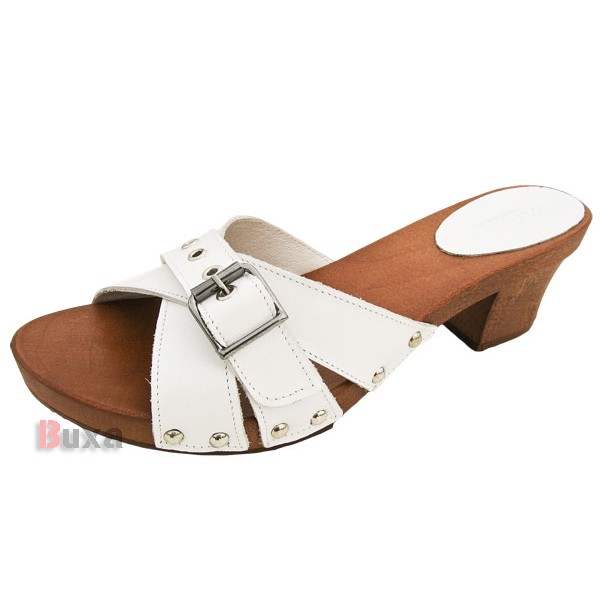 Women's Low Heel Clogs KD20 - White