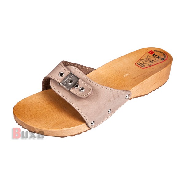 Damen Clogs Flip Flops B1 - Helles Nubuk