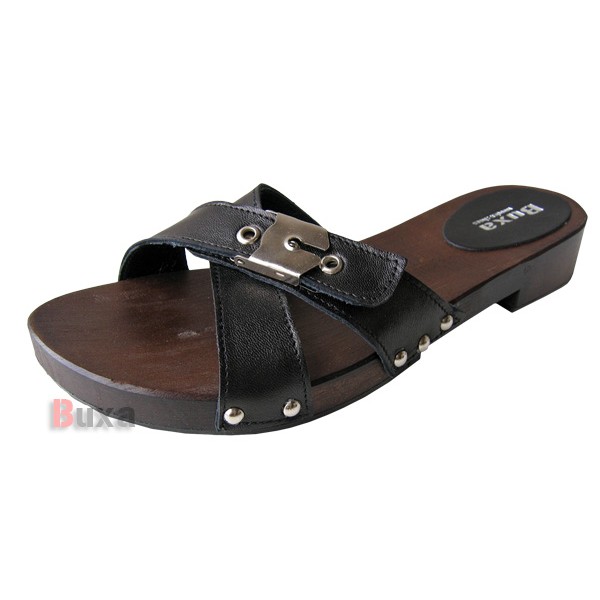 Damen Clogs Flip Flops L10 - Schwarz