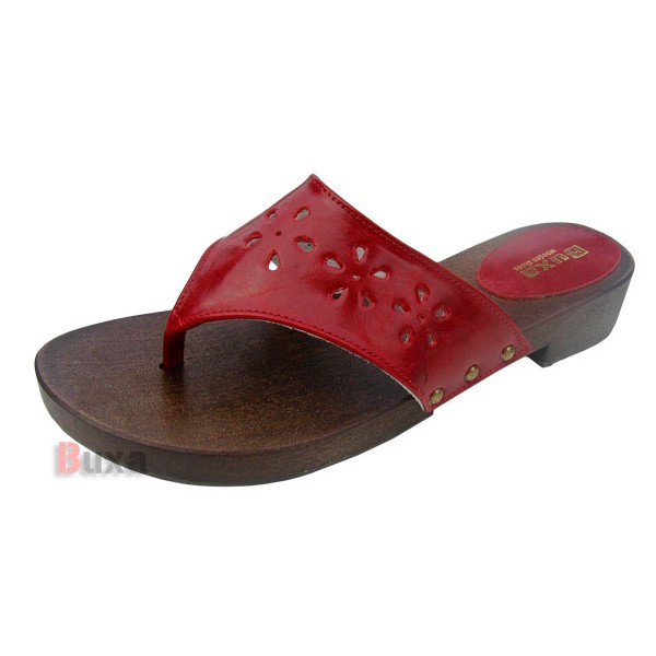 Damen Clogs Flip Flops L30 - Rot