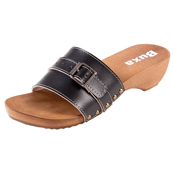 Damen Clogs Hausschuhe TE15 - Schwarz