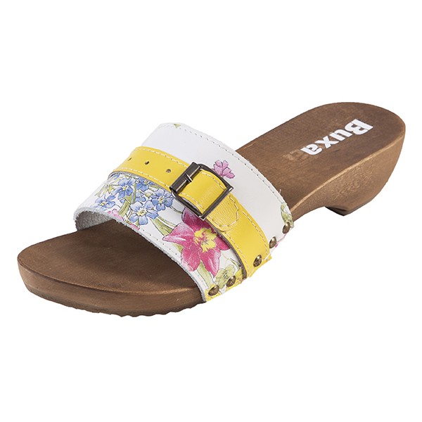 Damen Clogs Hausschuhe TE15 - Blumen