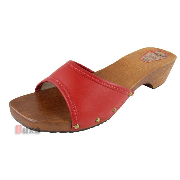 Damen Clogs Hausschuhe R65 - Rot