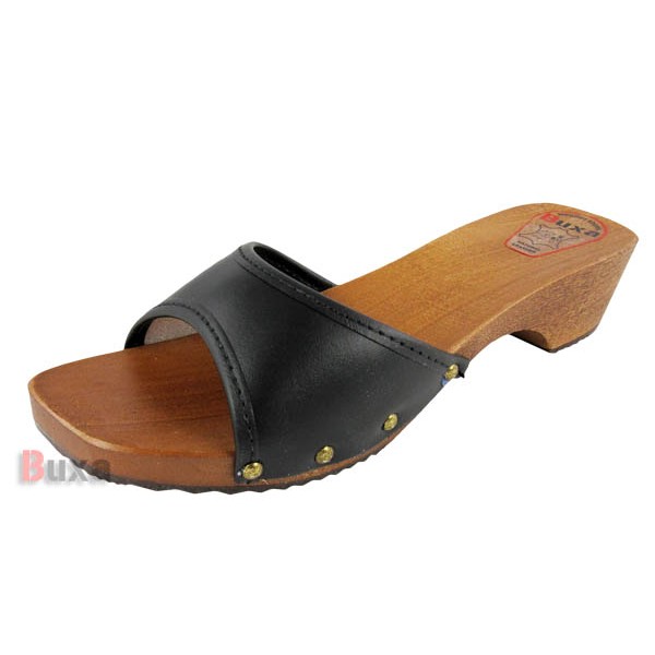 Damen Clogs Hausschuhe R65 - Schwarz