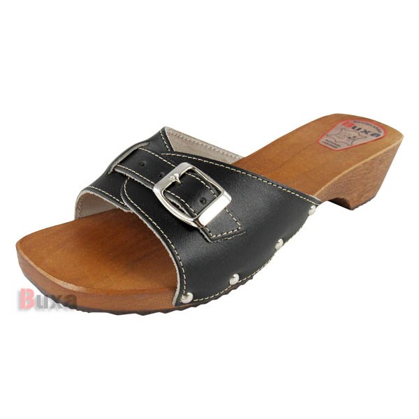 Damen Clogs Hausschuhe R70 - Schwarz