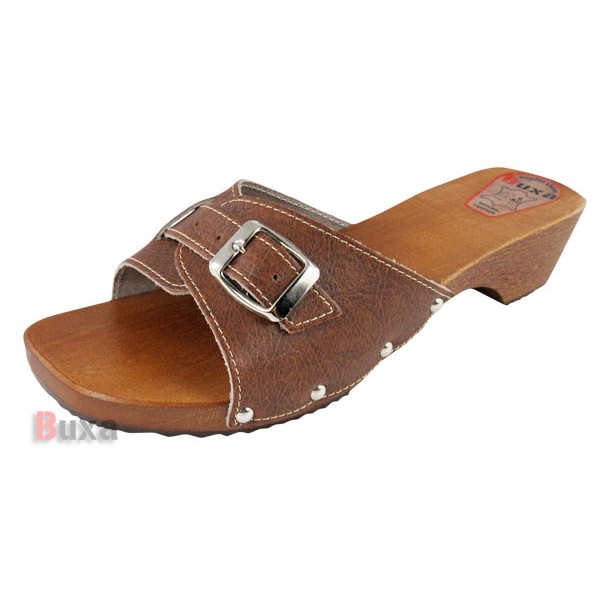 Damen Clogs Hausschuhe R70 - Braun