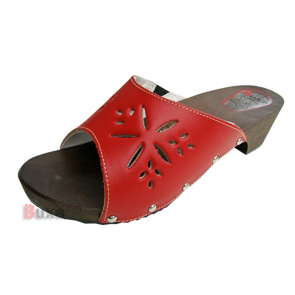 Damen Clogs Hausschuhe W10 - Rot