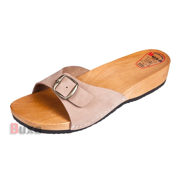 Herren Clogs Hausschuhe SM10 – Helles Nubuk