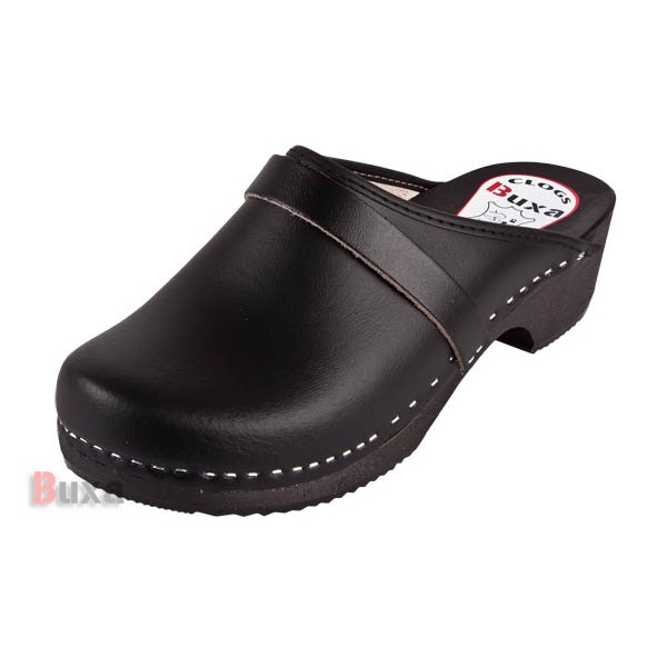 Klasik P1 wooden shoes - All black