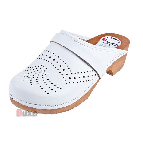 Wooden shoes Klasik P2 - White