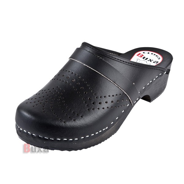 Klasik P2 wooden shoes - All black