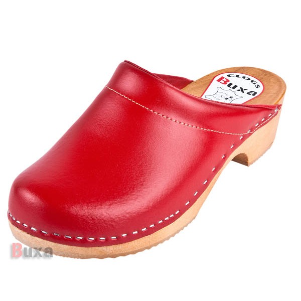 Klasik P3 wooden shoes - Red