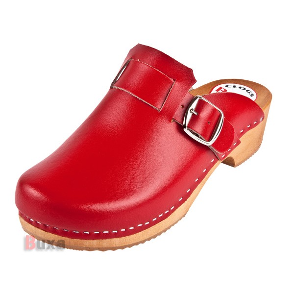 Klasik PM1 wooden shoes - Red