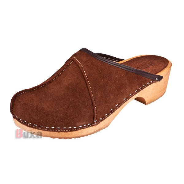 Klasik PSZ Women's Clogs - Brown Suede