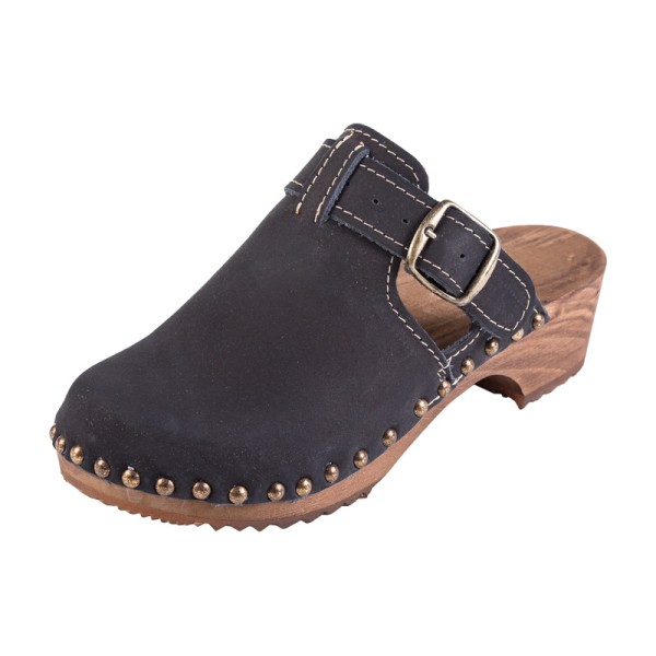 Damen-Clogs Klasik PE15 – Schwarzes Nubuk