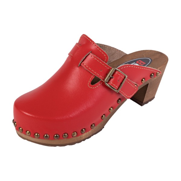 Damen-Clogs mit hohem Absatz OS4 – Rot