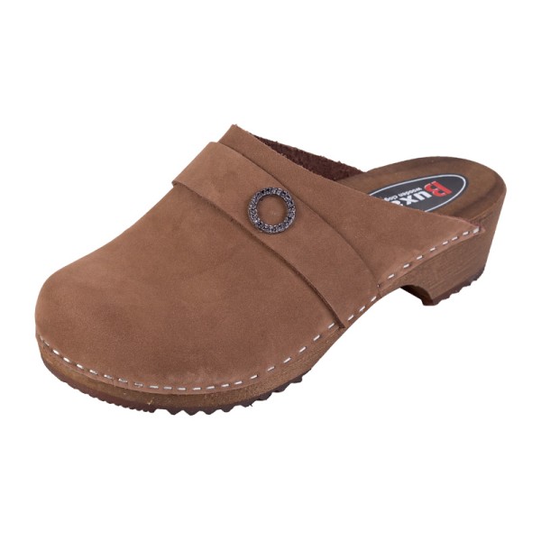 Damen-Clogs Klasik PE1 – Helles Nubuk