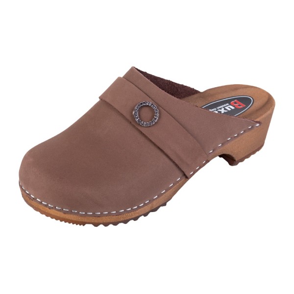 Damen-Clogs Klasik PE1 – Braunes Nubuk