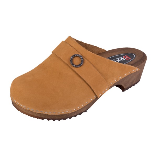 Damen-Clogs Klasik PE1 – Honig-Nubuk