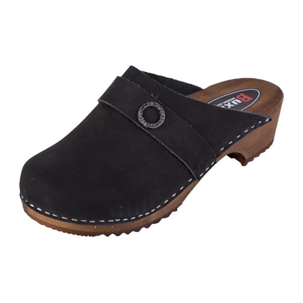 Damen-Clogs Klasik PE1 – Schwarzes Nubuk