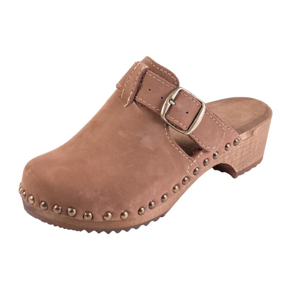 Damen-Clogs mit hohem Absatz OS5 – Gold