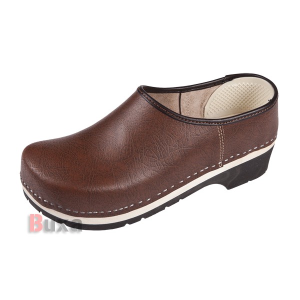 Clog Galoshes On Rubber Sole SuperKomfort ZPU1 - Brown and Black