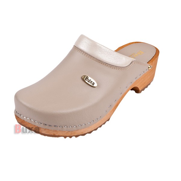 Schwedische Holzschuhe F10 - Beige