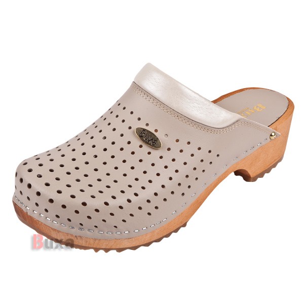 Schwedische Holzschuhe F11 - Beige