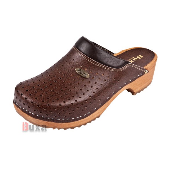 Swedish Wooden Shoes F11 - Brown