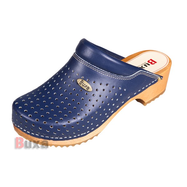 Swedish Wooden Shoes F11 - Dark Blue