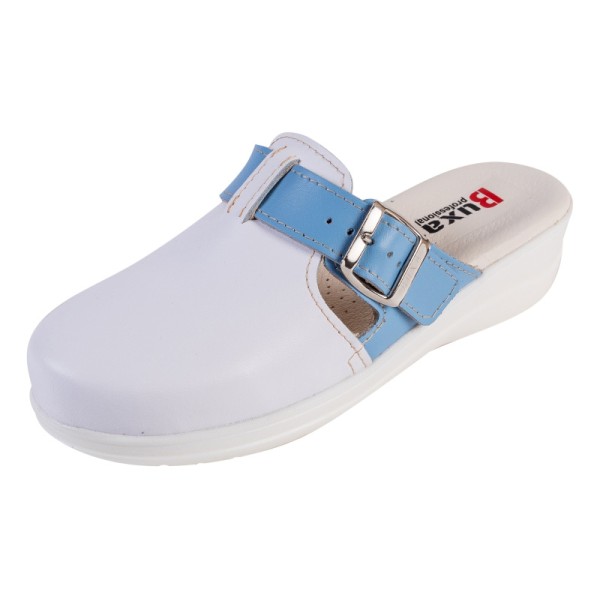 Medical shoes MED20 - White With Blue Stripe