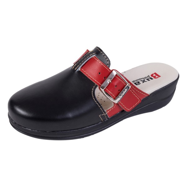 Medical shoes MED20 - Black With Red Stripe