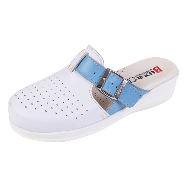 Medical shoes MED21 - White With Blue Stripe