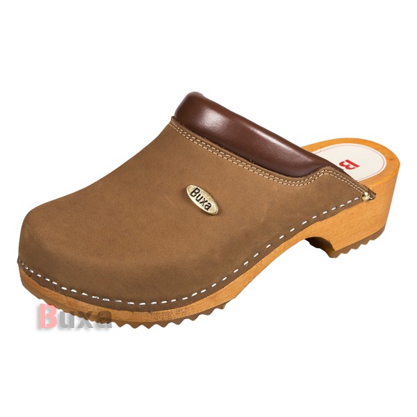 Schwedische Clogs F10 – Helles Nubuk