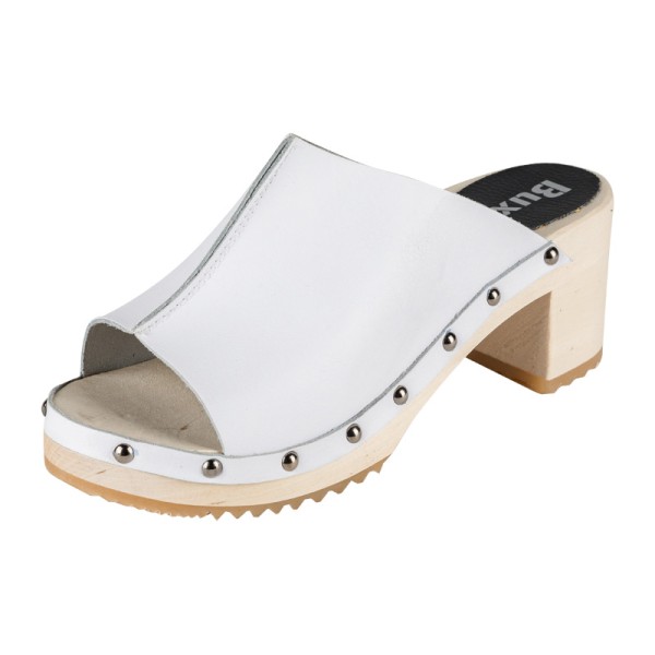 Women's High Heel Clogs OS53 - White