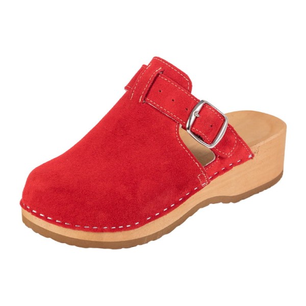 PZM2 Plateau-Clogs für Damen – Rotes Wildleder