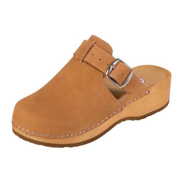 Saboți cu platformă de damă PZM2 - Honey Nubuck