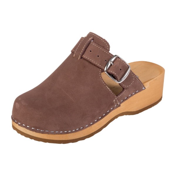 Damen-Plateau-Clogs PZM2 – Braunes Nubuk