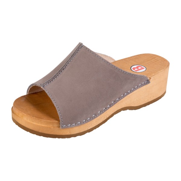 Women's Platform Clogs PZM3 - Gray Nubuck