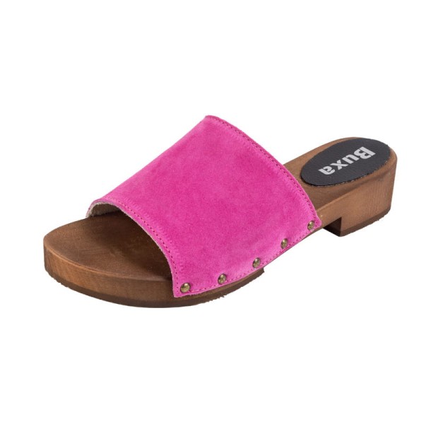 Women's Clogs Flip Flops L40 - Pink Suede