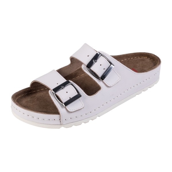 Pantofi medicali de dama MEMORY - Flip flops - BZ110 - Alb