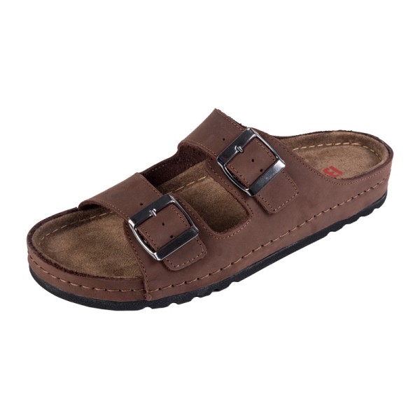 Women's medical shoes MEMORY - Flip flops - BZ110 - Brown Nubuck